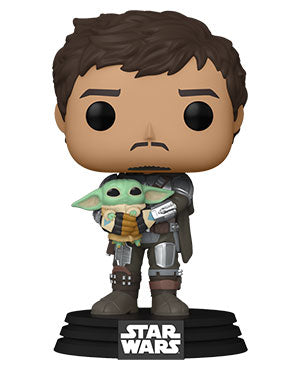 The Mandalorian Con Grogu Juanito Sin Casco Funko Pop Star Wars Preventa